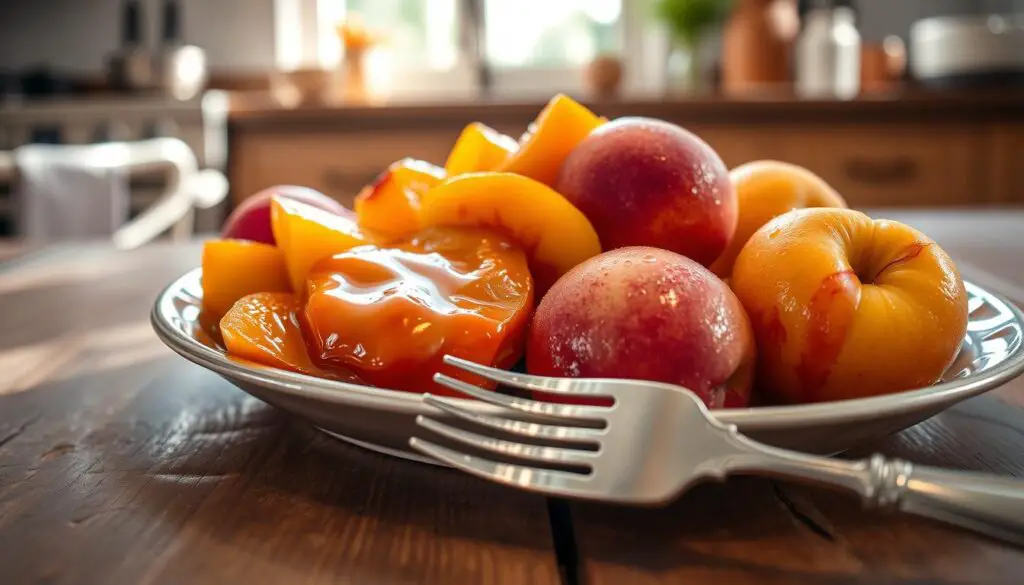 Can you use canned peaches instead of fresh peaches?